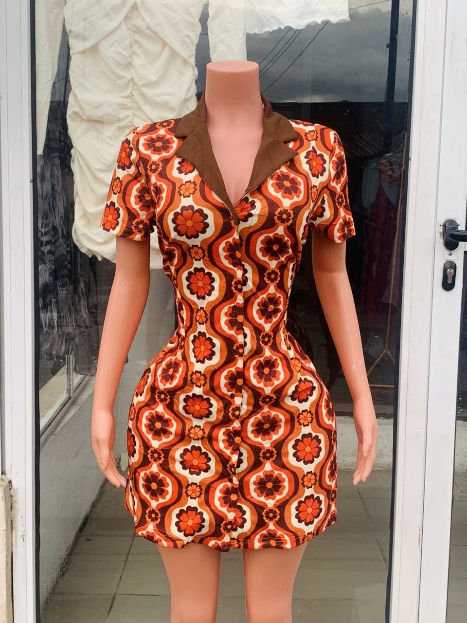 Graphic print Blazer Mini Dress 